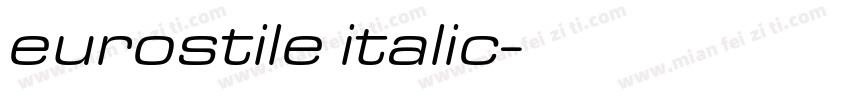 eurostile italic字体转换